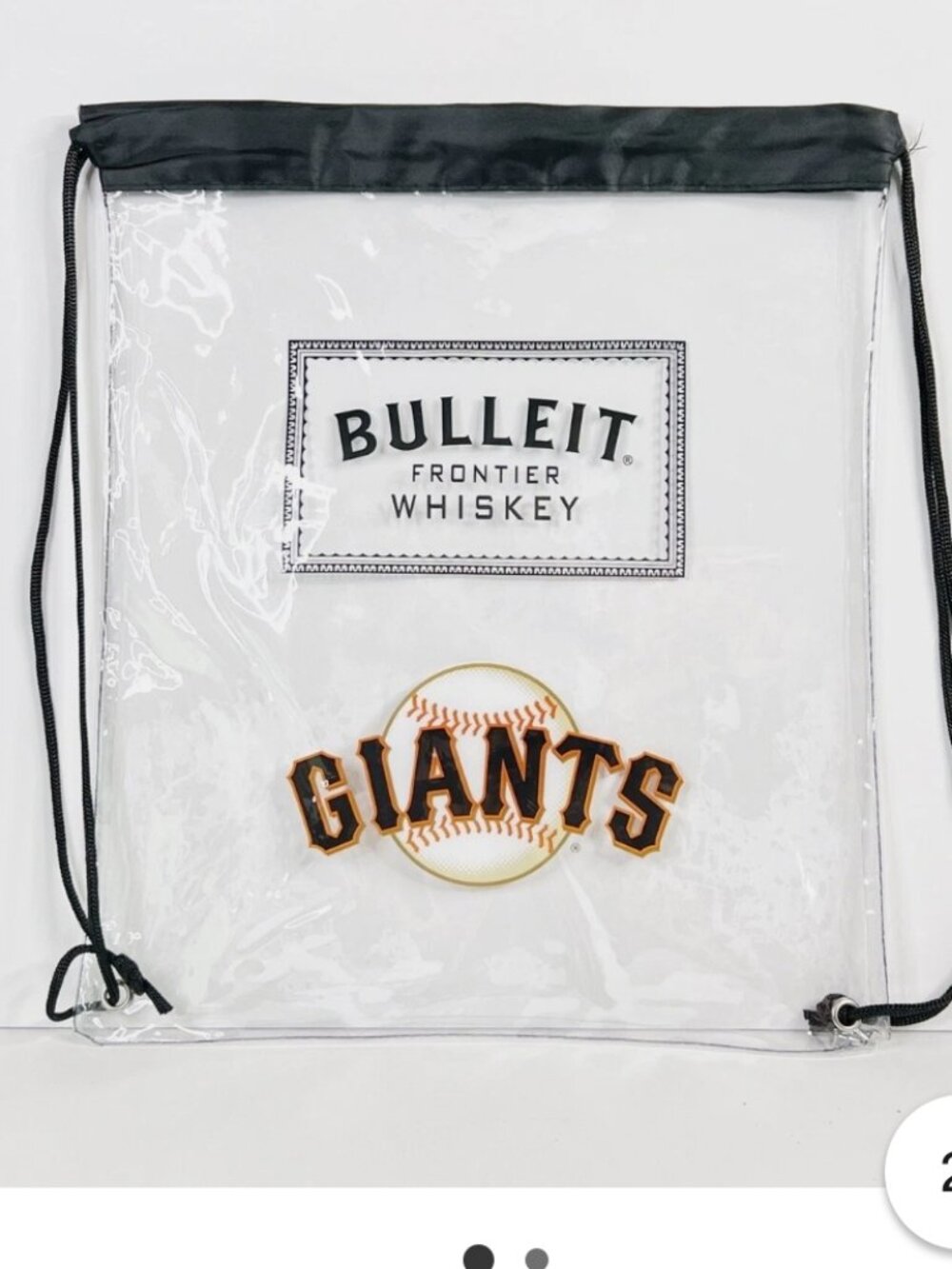 New SF Giants Clear Waist Bag & Clear Plastic Drawstring Bag